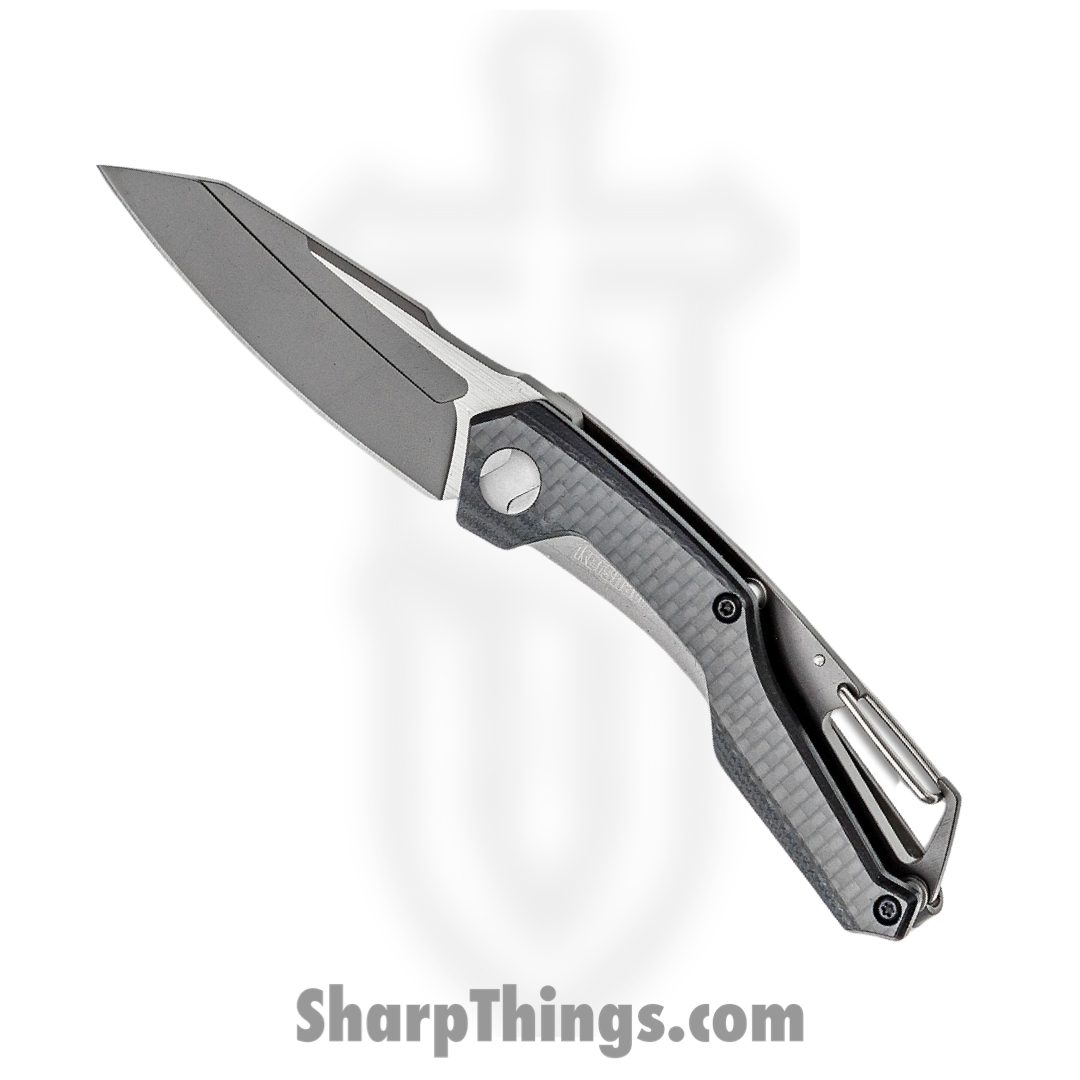 18913957-a800-41ab-ac68-75e7fbab9d12_1220_1.jpg Kershaw - 1220 - Reverb - Folding Knife - 8Cr13MoV Titanium Carbo Nitride Coated Drop Point - G10 Carbon Fiber - Gray Black - Image 1