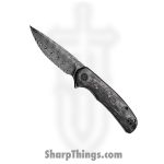 Civivi - CIVC2110DS1 - NOx Hand Rubbed Drop Point Flipper Knife - Damascus C/F Stainless - Black