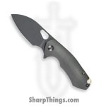 GiantMouse - Riv-Ti-Blackout - Ace Riv - Folding Knife - M390 PVD Drop Point - Titanium Blackout - Black