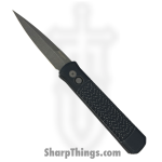 ProTech - 926-AWBW - Godfather - Automatic Knife - 154CM Acid Wash Spear Point - Aluminum Battleworn - Black