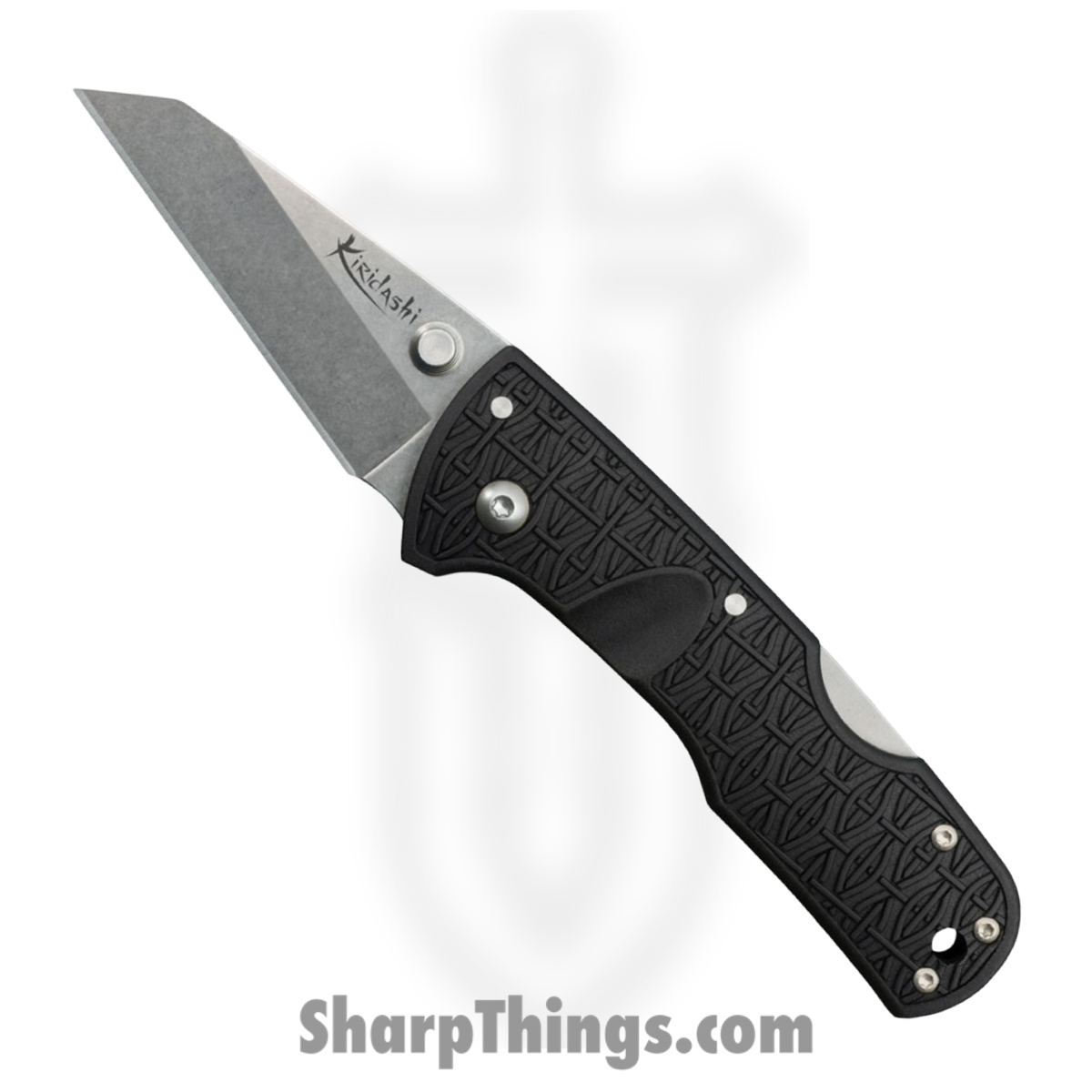 1a017711-2fd2-4a27-98d0-da9aa8961069_CS-20KPL_1.jpg Cold Steel - CS-20KPL - Kiridashi - Folding Knife - 4034 SS Stonewash Sheepsfoot - Nylon - Black - Image 1