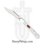 Case Cutlery - CA60185 - Mini CopperLock - Folding Knife - Tru-Sharp™ Stainless Polished Clip Point - Jigged Synthetic - White