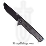 Tekto - TKF1ABKCFBL - F1 Alpha - Folding Knife - D2 Coated Drop Point - Carbon Fiber - Black Blue
