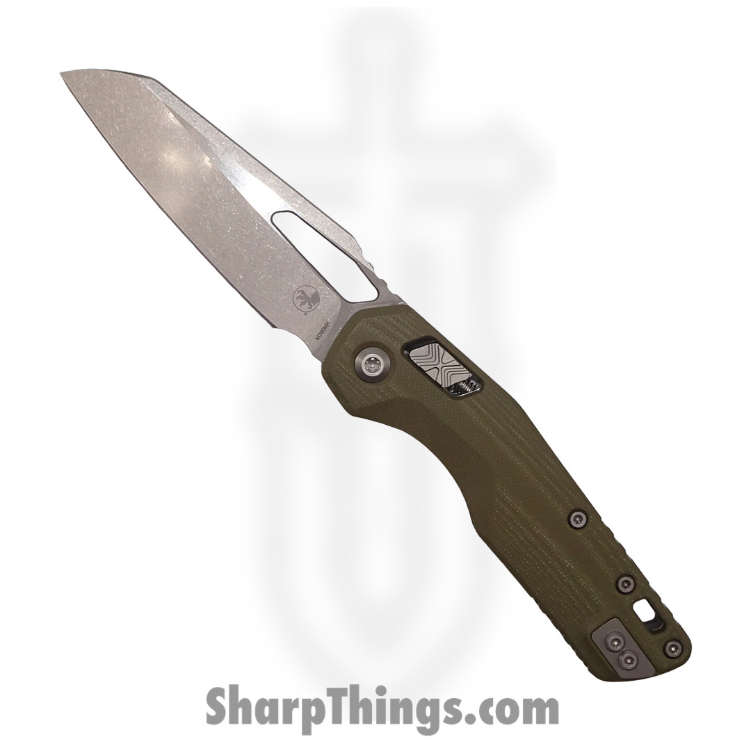 1a497dde-ecaf-4e11-89e2-874cfbad055c_210-10GTOD_1.jpg Microtech - 210-10GTOD - MSI™ - Folding Knife - M390MK Stonewash Modified Sheepsfoot - G10 - OD Green - Image 1