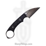 T.Kell Knives - NgtShdWBlkGG - Nightshade Wharncliffe - Fixed Blade Knife - 80CRV2 Nickle Boron Coated Wharncliffe - G10 - Black Grenade Grip
