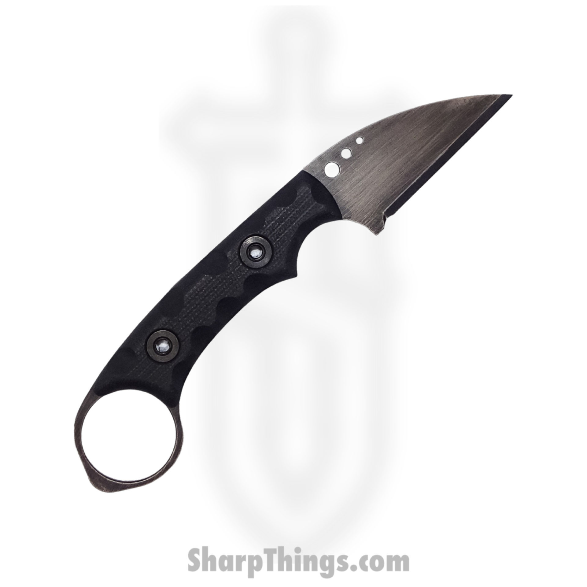 1acf52ea-fed2-4bf2-b645-39675f39a3da_NgtShdWBlkGG_1.jpg T.Kell Knives - NgtShdWBlkGG - Nightshade Wharncliffe - Fixed Blade Knife - 80CRV2 Nickle Boron Coated Wharncliffe - G10 - Black Grenade Grip - Image 1