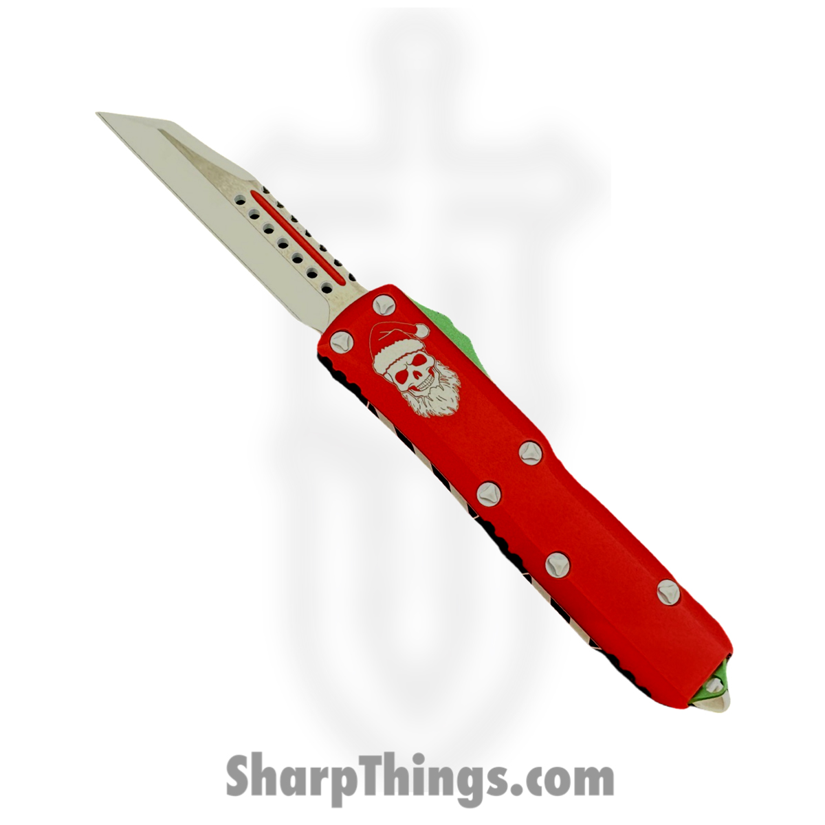 1b000cb2-cfd0-4c9a-86d3-38d6e06b4ad6_719W-1CMAS_1.jpg Microtech - 719W-1CMAS - UTX-85 Candycane - OTF Auto - 719W-1CMAS UTX-85 Candycane OTF Auto - 6061-T6 Aliminum - Red/Green/White - Image 1