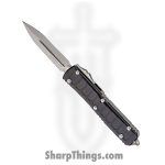 Microtech - 122II-10S - Ultratech II - OTF Auto - Elmax, M390, 204P Stonewash Dagger - 6061-T6 Aluminum - Black
