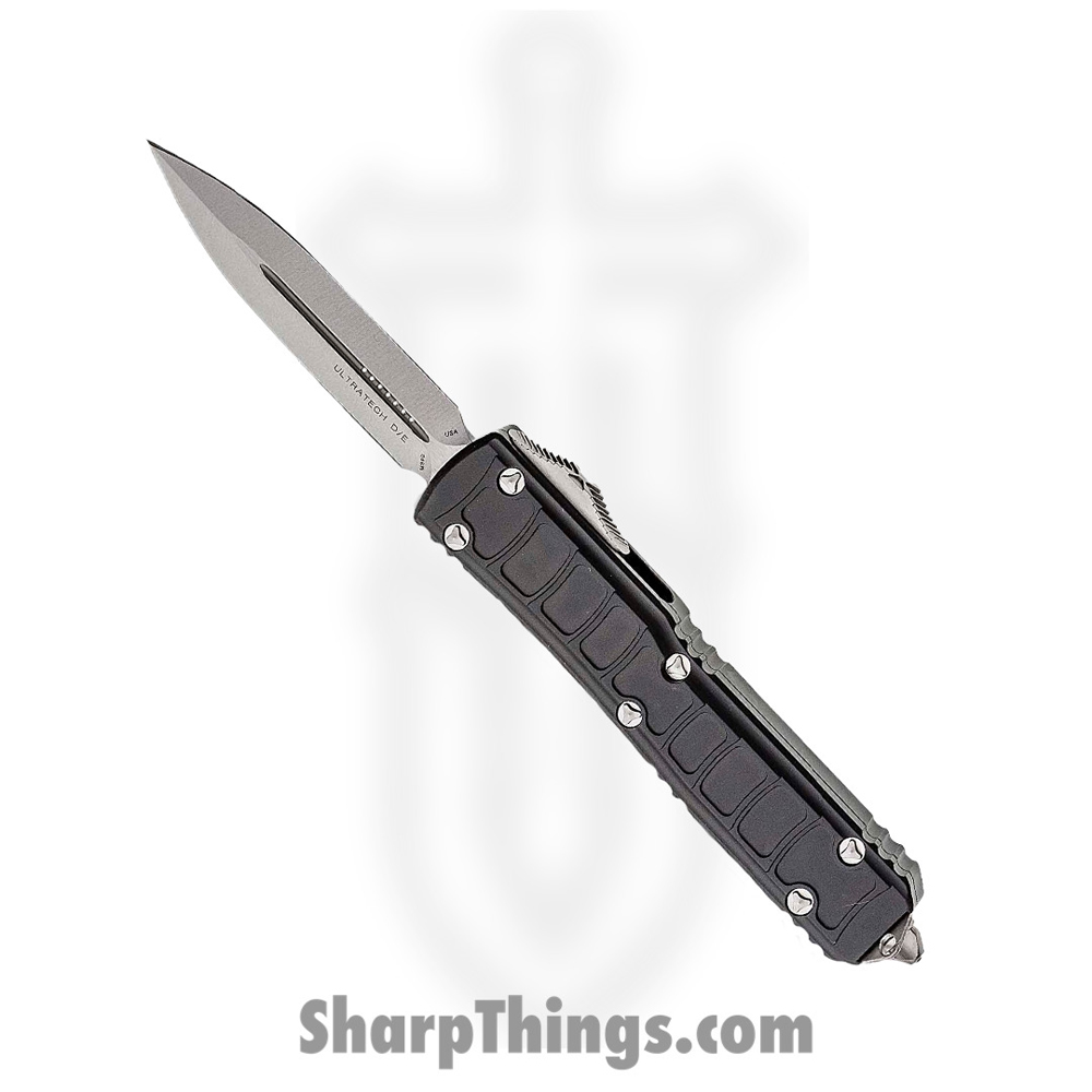 1b238ae2-d13e-4eb0-a1e5-aaf6ac99a1c8_122II-10S_1.jpg Microtech - 122II-10S - Ultratech II - OTF Auto - Elmax, M390, 204P Stonewash Dagger - 6061-T6 Aluminum - Black - Image 1
