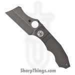 Spyderco - SC260TIP - Stovepipe RIL - Folding Knife - CPM-20CV Stonewash Cleaver - Titanium - Gray