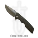 Attention 2 Detail Mercantile - A2DMK3HCS - Mark 3 Medium - Folding Knife - S30V Satin Drop Point - Contoured Honeycomb Titanium - Gray