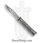 Kershaw - 5150TR - Lucha Trainer - Balisong - Sandvik 14C28N Stonewash Dull Trainer - Bead Blasted Stainless Steel - Silver