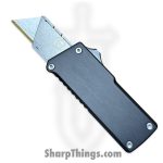 Chaves Knives - CHBOTFBKSM - C.H.U.B. OTF - OTF Auto - Smooth Aluminum - OTF Utility Razor Blade - Black