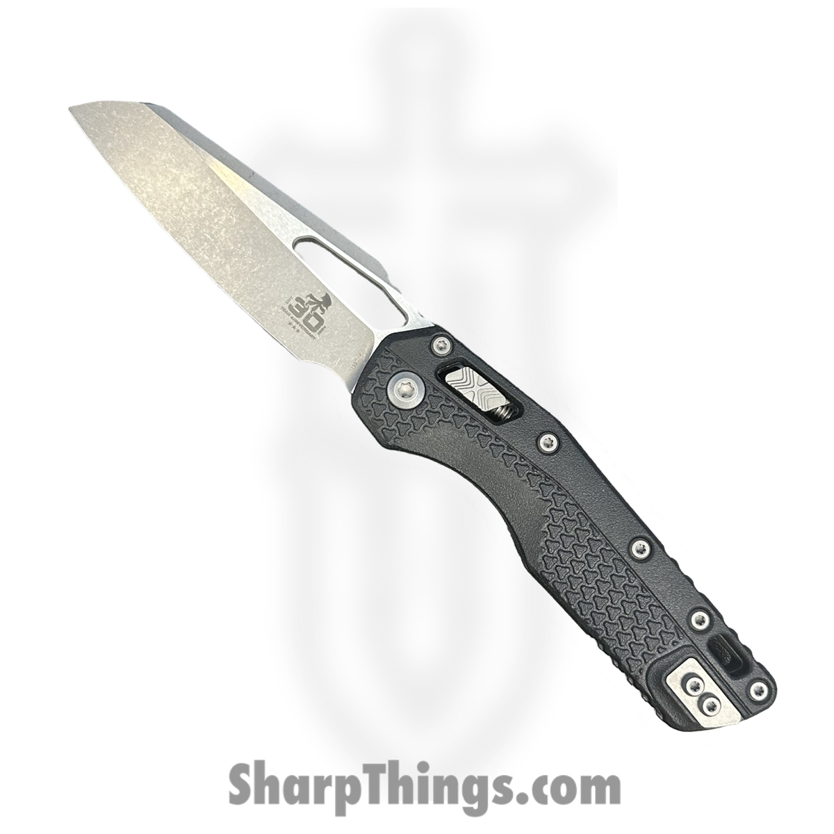 1cccb1d5-4036-409d-837e-8b1f7f226103_210T-10APPMBK30_1.jpg Microtech - 210T-10APPMBK30 - MSI Tri-Grip 30th Anniversary - Folding Knife - M390MK Apocalyptic Sheepsfoot - Polymer - Black - Image 1