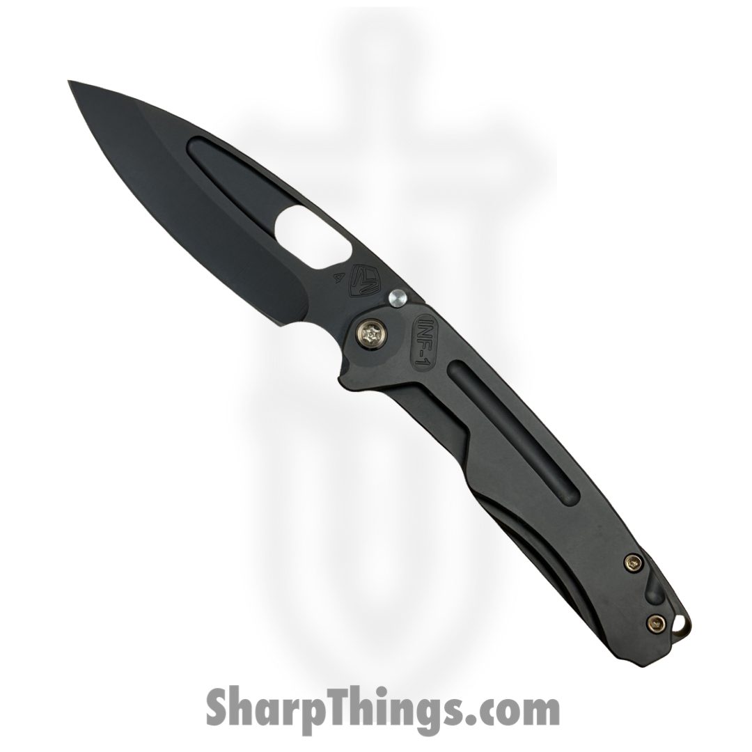 1d3c6690-95fe-462b-a604-a3ab9c160e6f_MK0314PQ-30PV-T1C1-BP_1.jpg Medford Knife and Tool - MK0314PQ-30PV-T1C1-BP - Infraction - Folding Knife - PVD S45VN Drop Point - PVD Titanium - Black - Image 1