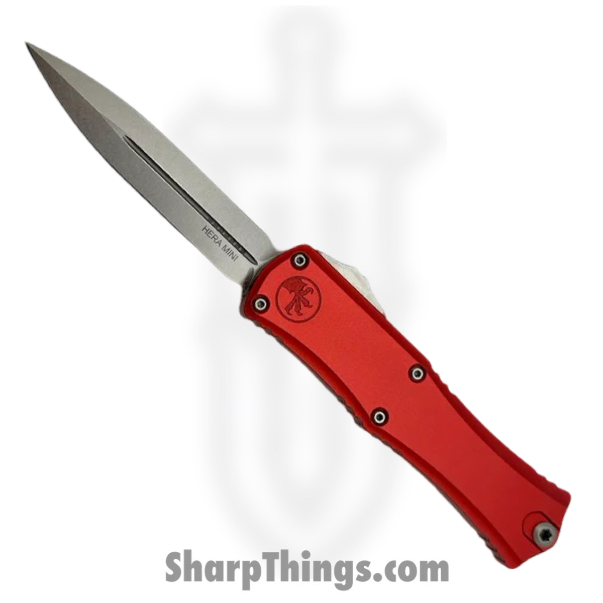 1d78ddeb-3511-491b-b0da-5a5f53ad39cf_1702M-10RD_1.jpg Microtech - 1702M-10RD - Mini Hera II - OTF Auto - M390MK Stonewash Dagger - 6061-T6 Aluminum - Red - Image 1