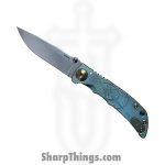 Spartan Blades - SF10CUSCOMP - Harsey Folder Custom 3.25 - Compass - Folding Knife - CPM S45VN Stonewash Drop Point - Titanium - Teal