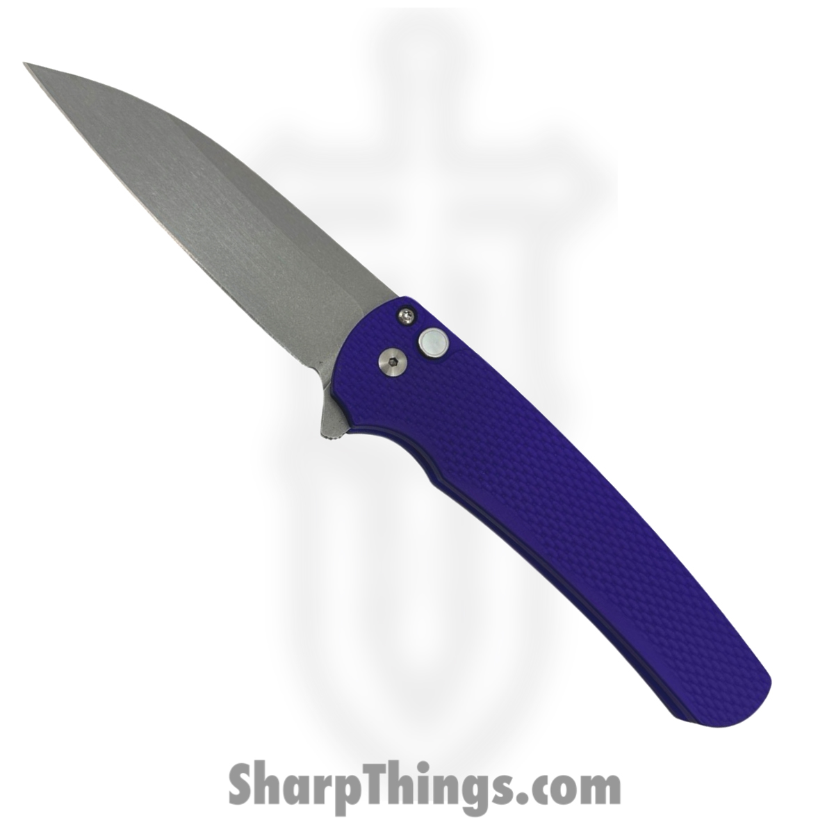 1e331aa9-92df-46ad-ab49-f104a2c7c41a_2024TXMA_1.jpg ProTech - 2024TXMA - Texas Malibu - Folding Knife - Magnacut Stonewash Wharncliffe - Aluminum - Purple - Image 1