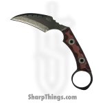 T.Kell Knives - FLNRnRedDawn - FLN Integral Ring Black Recon - Fixed Blade Knife - 80crv2 Coated Hawkbill - G10 - Red Dawn