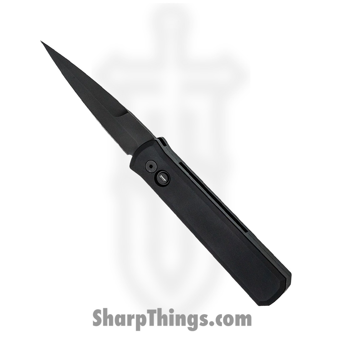 1eaf4279-717f-45e2-af02-940fc94ad9bd_921-OPERATOR_1.jpg ProTech - 921-OPERATOR - Godfather - Automatic Knife - 154CM Coated Spear Point - Aluminum - Black - Image 1