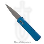 ProTech - 720-BLUE - Godson - Automatic Knife - 154CM Blasted Spear Point - 6061-T6 Aluminum - Blue