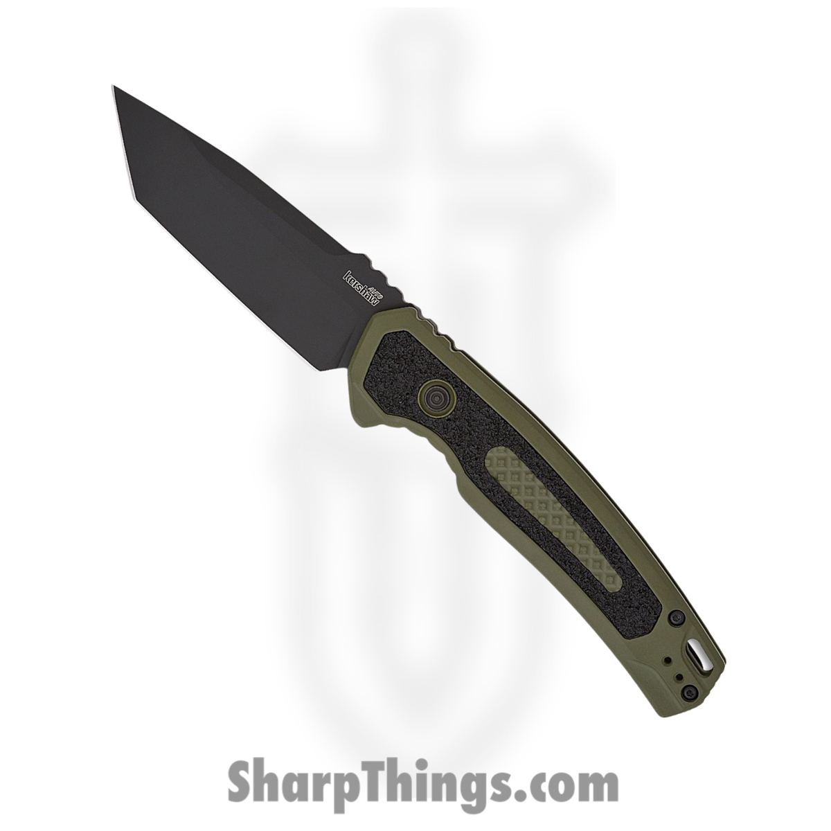 1f7934fa-6463-4166-a4b5-27468e98ce58_KS7105OLBLK_1.jpg Kershaw - 7105OLBLK - Launch 16 - Automatic Knife - CPM-M4 Cerakote Tanto - 6061-T6 Aluminum with Trac-Tec Inlays - OD Green - Image 1