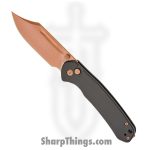 CJRB - J1942RG - Pyrite - Folding Knife - AR-RPM9 Coated Bowie - Stainless Steel - Black
