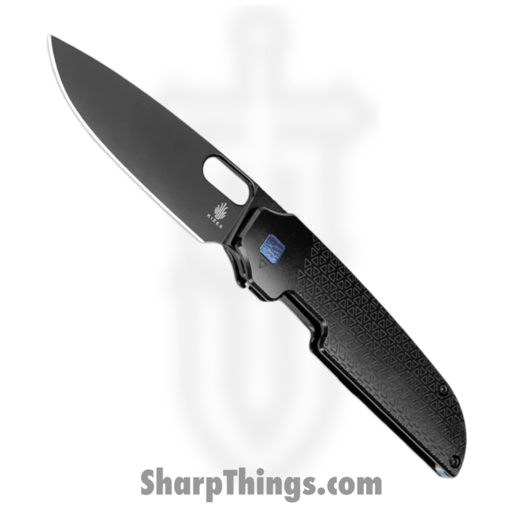 1fc35148-c7e0-4059-8953-ec20b7bf47ee_KI3637A2_1.jpg Kizer Cutlery - KI3637A2 - Varatas - Folding Knife - S35VN Satin Drop Point - Titanium - Black - Image 1