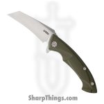 Kubey - KUB212B - Anteater - Folding Knife - D2 Satin Reverse Tanto - G10 - Green