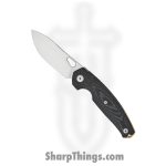 GiantMouse - JAGT-BLK-CANVAS - ACE Jagt - Folding Knife - Magnacut Satin Drop Point - Canvas Micarta - Black