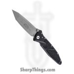 Microtech - 161-10AP - Socom Elite T/E-M - Folding Knife - Apocalyptic Tanto - Aluminum with Textured Inserts - Black