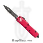 Microtech - 232-2RD - UTX-85 - OTF Auto - Elmax Coated Dagger - 6061-T6 Aluminum - Red
