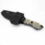T.Kell Knives - StrikerODGMGG - Striker - Fixed Blade Knife - 1095 Nickle Boron Coated Clip Point - Micarta - OD Green Micarta Premium Grenade Grip