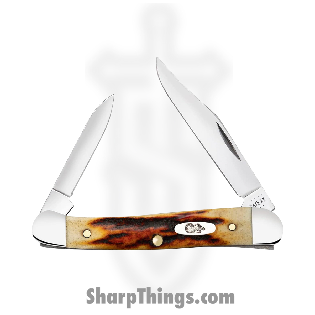 2138d5ee-132b-466e-b4d1-6cf5a44d685d_CA09583_1.jpg Case Cutlery - CA09583 - Mini Copperhead Red Stag - Folding Knife - Stainless Polished Clip Point - Stag - Red - Image 1
