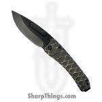 Medford Knife and Tool - 030724D - Midi Marauder - Folding Knife - S45VN DLC Drop Point - "DiamondHead" Titanium - Silver