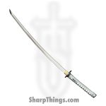 SBC - GRTIDE0125 - Grey Tide - Fixed Blade Knife - Damascus Polished Katana - Cord Wrapped - Grey