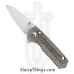 Kizer Cutlery - KIV3541C1 - Lieb M - Folding Knife - 154CM Stonewash Modified Sheepsfoot - Micarta - Green