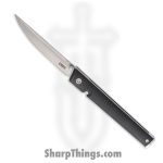 CRKT - 7096 - CEO Thumbstud - Folding Knife - 8Cr13MoV Satin Drop Point - Glass-Reinforced Nylon - Black