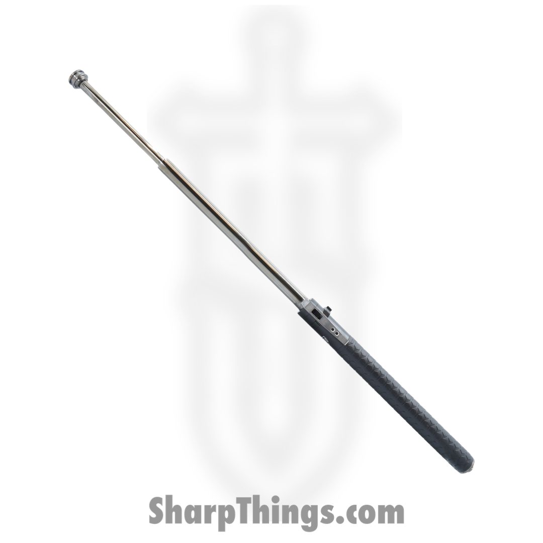 23ca902d-928f-4b46-a426-e49c40833a9b_CEP01042_1.jpg Police Force Tactical - CEP01042 - Expandable Baton Automatic - Aluminum Alloy - Rubber Grip - Black - Image 1