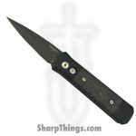 ProTech - 7FC32 - Godson - Automatic Knife - 154CM Black Spear Point - 6061-T6 Aluminum Fat Carbon Dark Matter Inlay - Purple