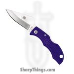 Spyderco - SCLPRP3 - Ladybug 3 Lockback - Folding Knife - VG-10 Satin Clip Point - FRN - Purple