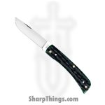 Case Cutlery - CA75832 - Sod Buster Jr. Skinner Blade Knife - Folding Knife - Stainless Polished Drop Point - Bone - Hunter Green