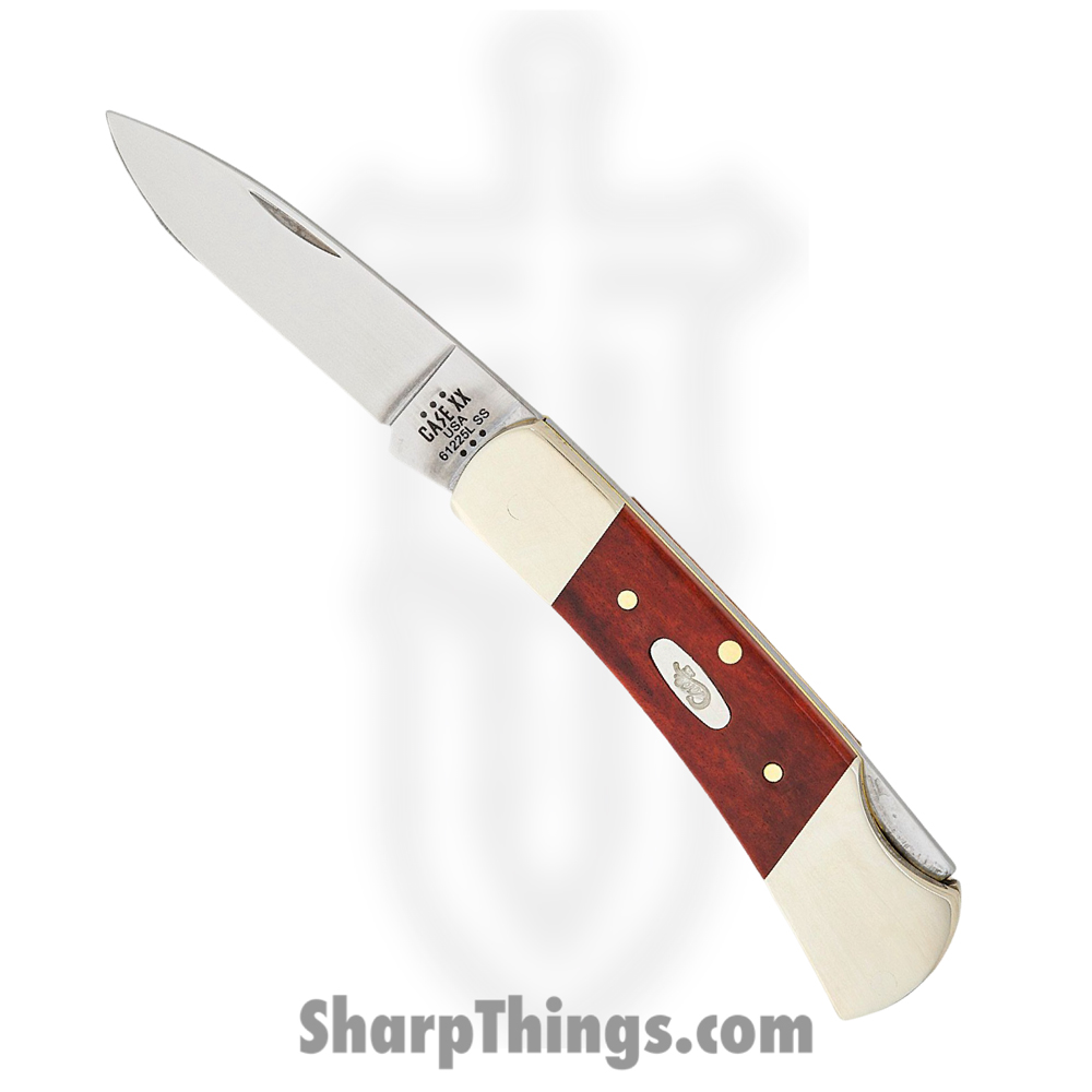 2447c550-1988-4729-8e05-ff62b67fbddd_CA28912_1.jpg Case Cutlery - CA28912 - Lockback - Folding Knife - Stainless Polished Drop Point - Smooth Chestnut Bone - Brown White - Image 1