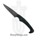 Stroup Knives - MK2-B-G10 - MK2 Combat - Fixed Blade Knife - 1095 HC Acid Wash Drop Point D/E - Nitrile G10 - Black