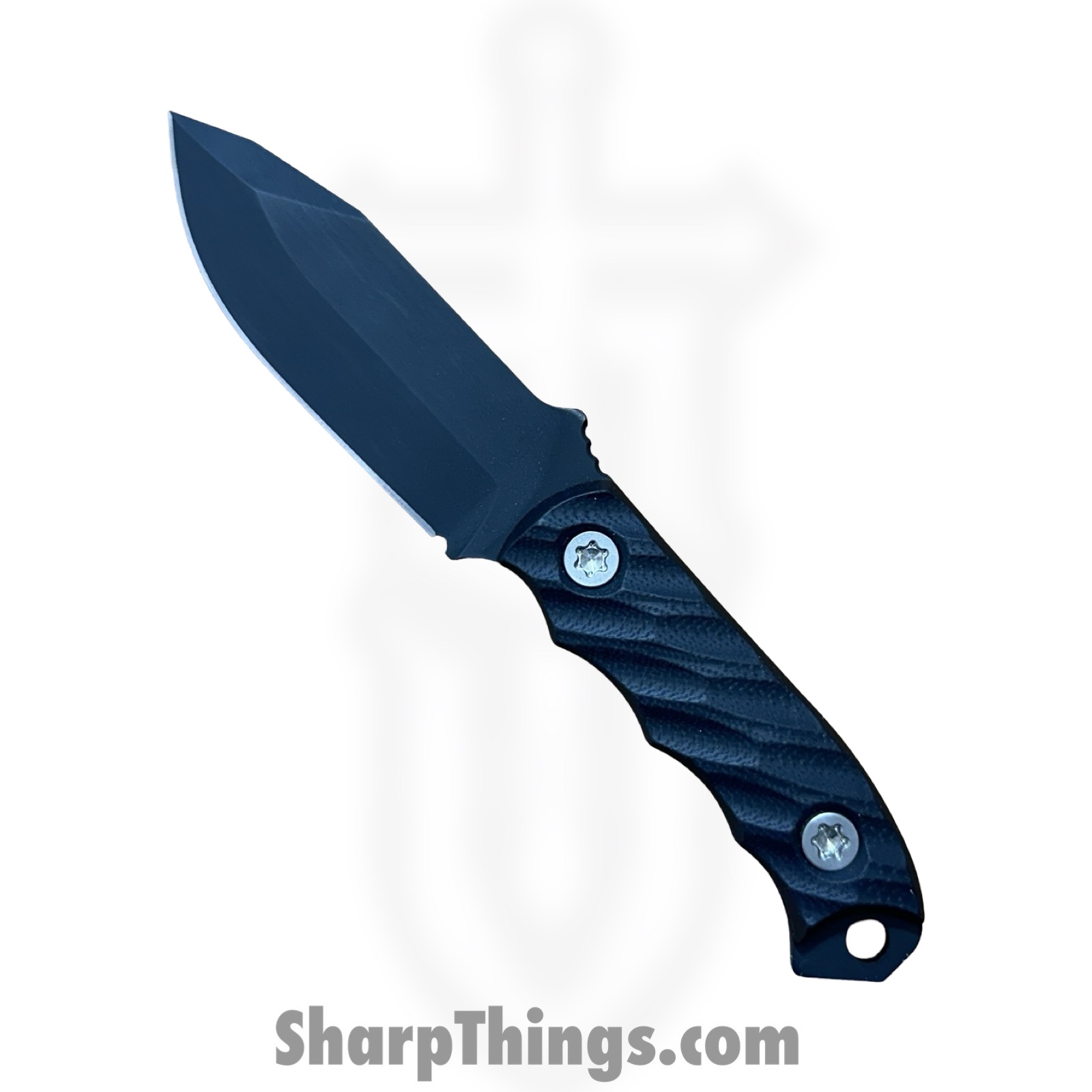 249778fb-1f48-4a8b-bfc2-37a3c04d5e7b_HFBDISCBG10BK_1.jpg Half Face Blades - HFBDISFO - Disaster - Folding Knife - S45VN Coated Clip Point - Titanium - Gray - Image 1