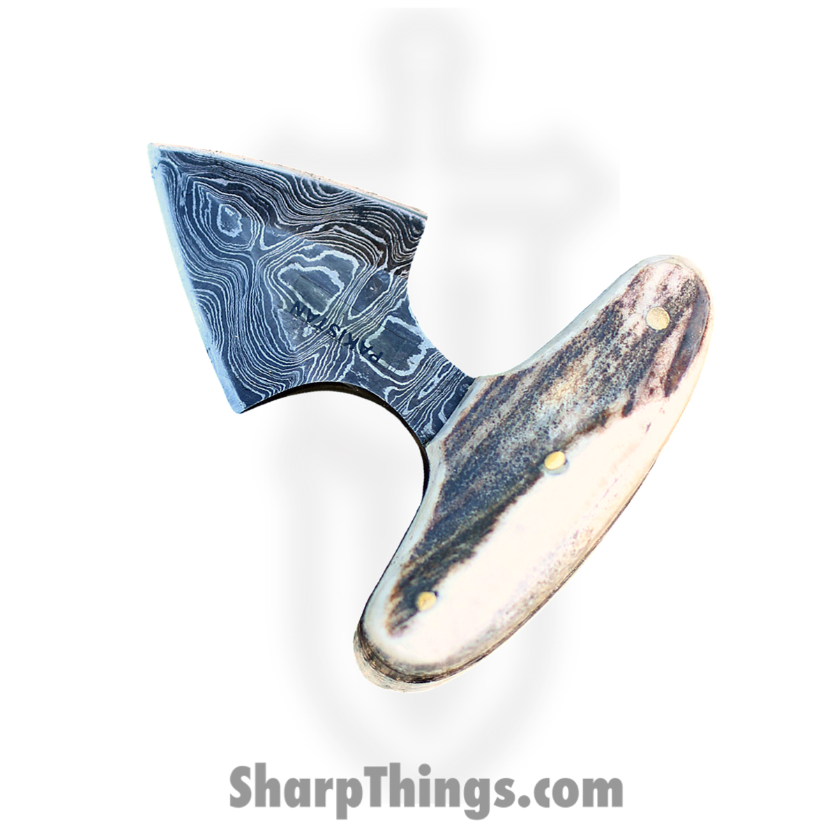 24a34e83-df93-40eb-9954-9e8710961be3_DM1119_1.jpg Damascus - DM1119 - Push Dagger - Fixed Blade Knife - Damascus - Stag - Brown - Image 1