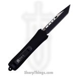 Steel River Knives - SBA163TNBK - Mini Sidewinder OTF Auto - 440 2 Tone Tanto - Black