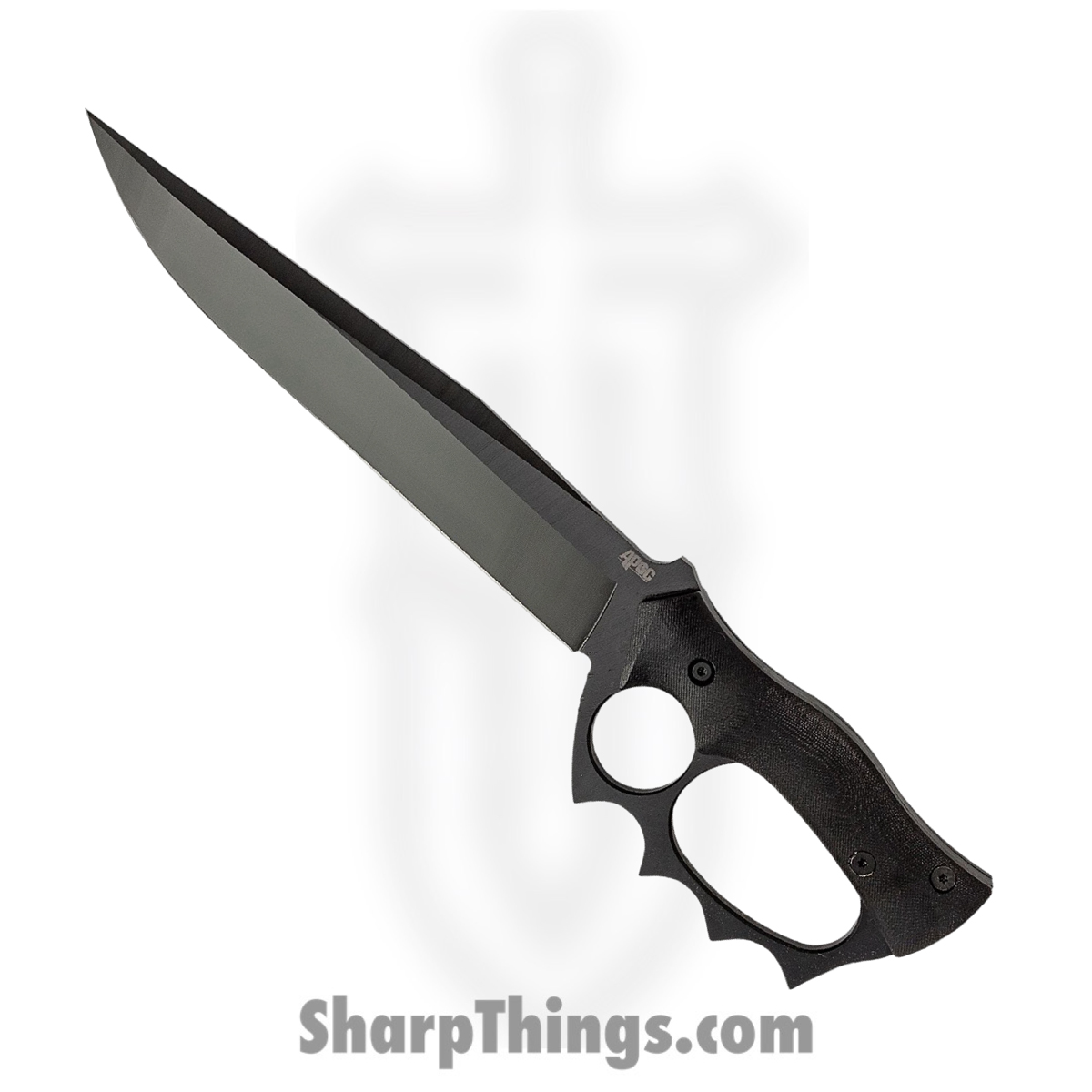 255bdfd2-58d8-4878-9830-3a494674ec49_DRK35610_1.jpg APOC - DRK35610 - Last Chance Trench - Fixed Blade Knife - 9260 Steel Coated Bowie - G10 - Black - Image 1