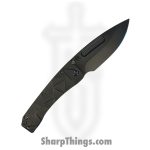 Medford Knife and Tool - 040424A - Slim Midi LH - Folding Knife - S45VN DLC Drop Point - Titanium "Stained Glass" - Black
