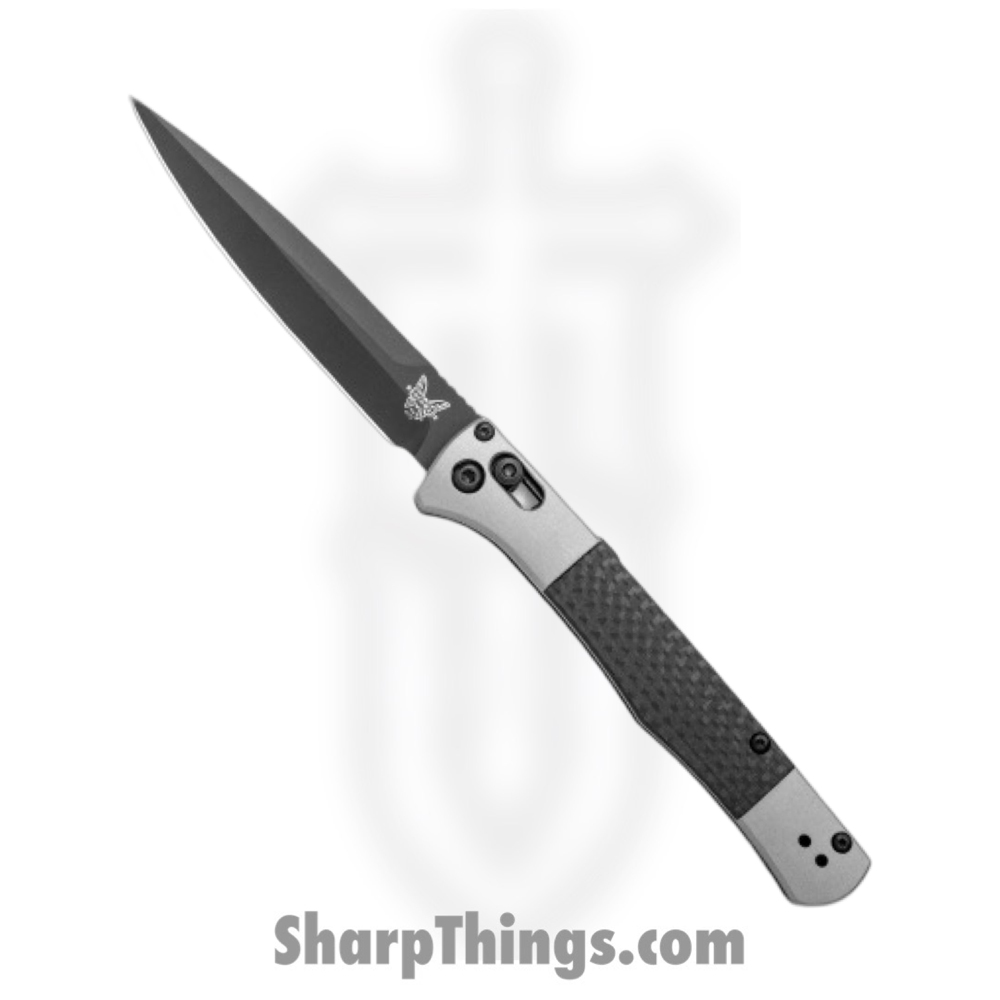 2585541a-272b-4836-93f8-7c36b3225ad4_4170BK_1.jpg Benchmade - 4170BK - Fact - Automatic Knife - S90V Coated Spear Point - Aluminum Carbon Fiber - Black Gray - Image 1